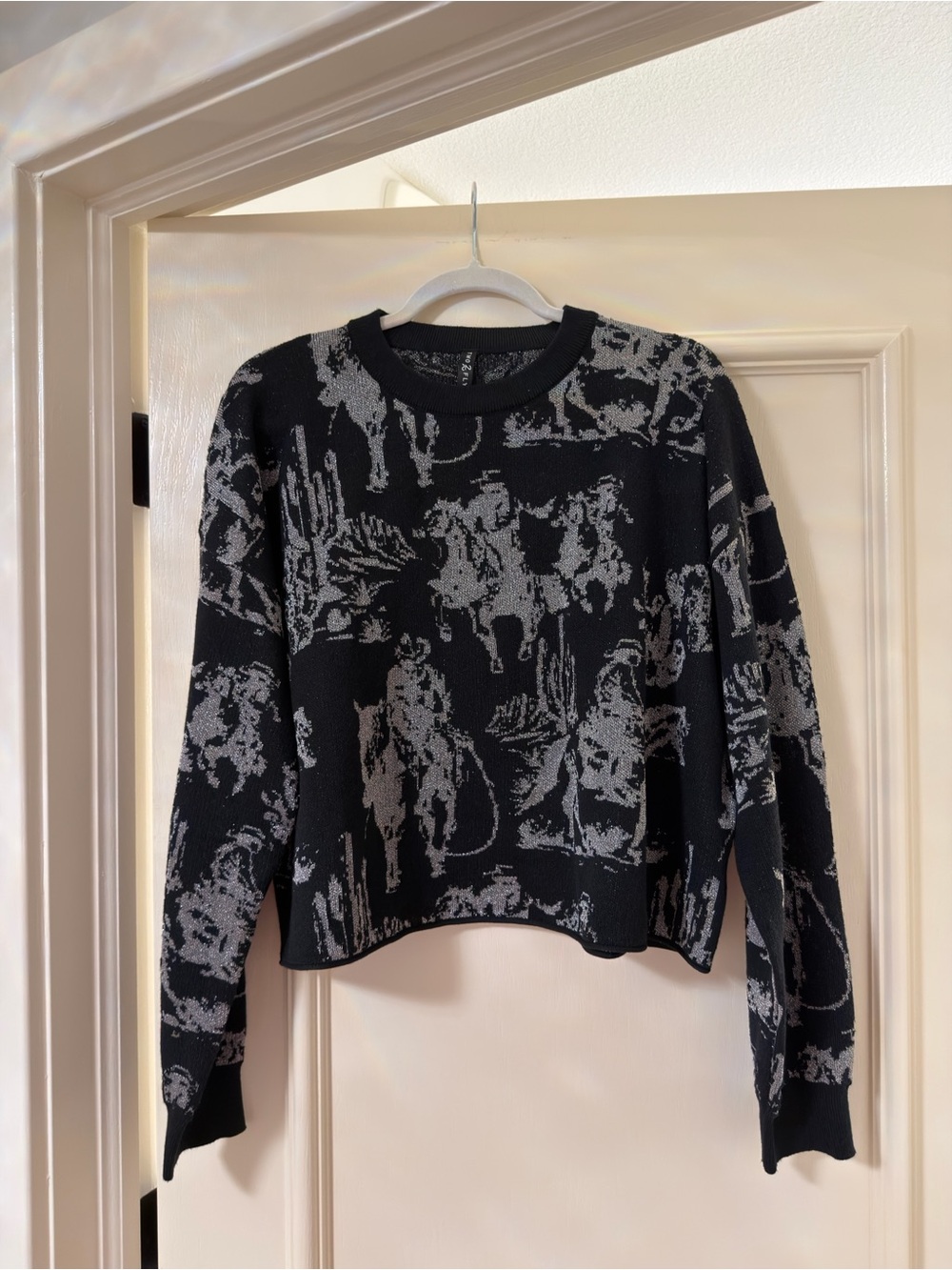 Black & Silver Western Sweater